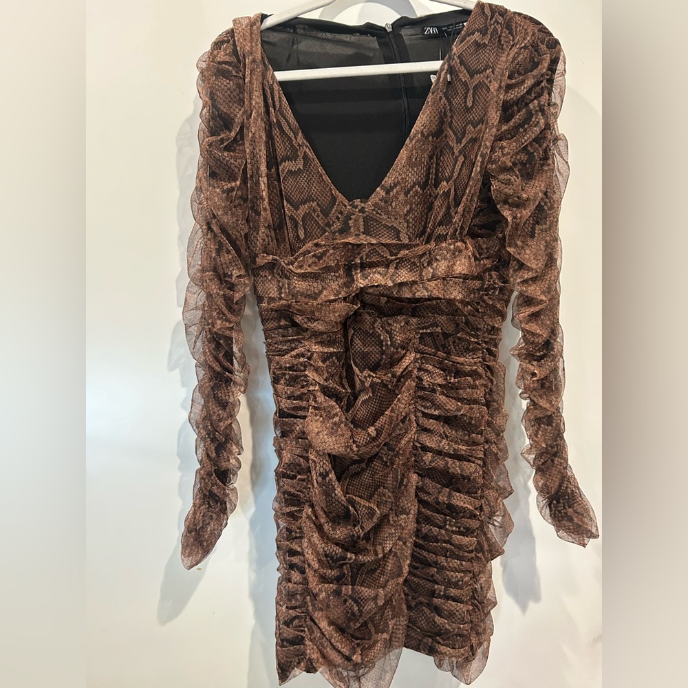 Zara leopard print dress. Size L